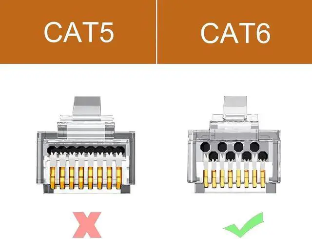 Alt view image 5 of 7 - 1.5FT Cat6 Down Angle Ethernet Cable, 90 Degree Downward RJ45 Male to Male LAN Patch Cable for PC, Router, Modem, Printer, Xbox, PS4