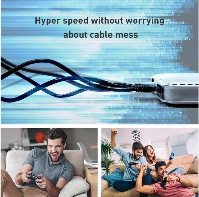 Alt view image 3 of 7 - 2 Pack 6FT Cat8 Ethernet Cable, 26AWG S/FTP High Speed LAN Cable, 40Gbps 2000MHz Network Wire with Gold Plated RJ45 Connector for Gaming, Xbox, Modem, Router