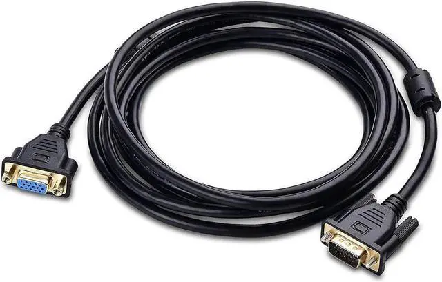 Alt view image 3 of 6 - 10 Feet VGA Extension Cable, Male to Female SVGA HD15 Monitor Video Extension Cord