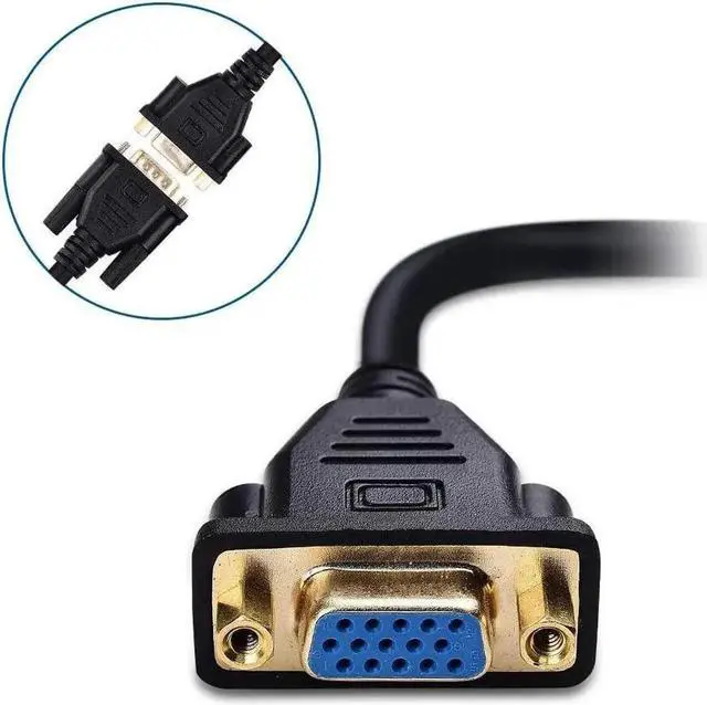 Alt view image 2 of 6 - 10 Feet VGA Extension Cable, Male to Female SVGA HD15 Monitor Video Extension Cord
