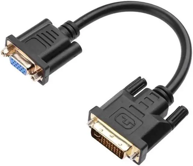 Alt view image 7 of 7 - 24+5 Pin DVI-D to VGA Adapter Cable, DVI Male Plug to 15 Pin VGA Female Socket Converter