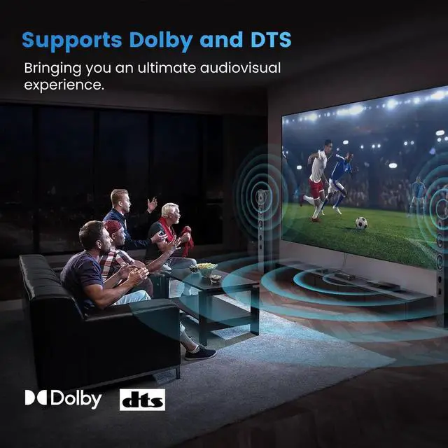 Alt view image 6 of 6 - 5 in 1 Out HDMI 2.0 Switch 4K@60Hz, 5 Port HDMI Switcher Selector with IR Remote, Support Dolby Vision Atmos HDR10, Compatible with Switch Xbox PS5 PS4 Roku Fire Stick