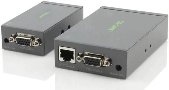 Main image of VGA UTP Extender 1X1 with Audio, Max 1920x1200 Resolution, Up to 300M Long Transmission, Grey Model 4021