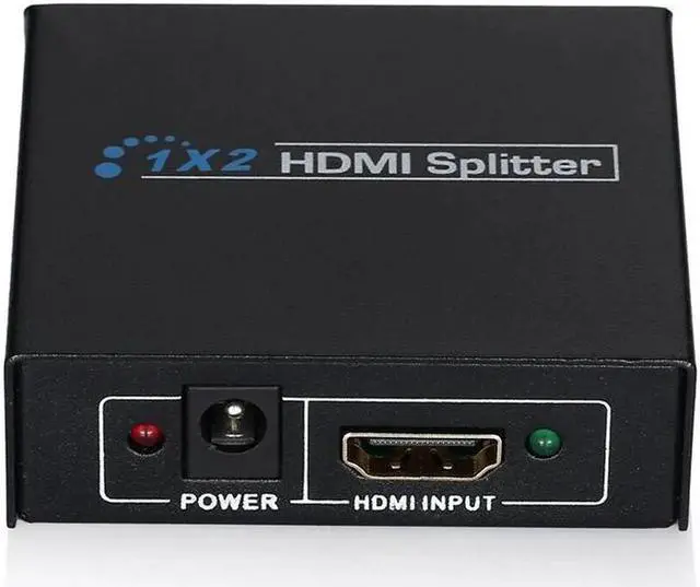 Alt view image 3 of 5 - 1 in 2 Out HDMI Splitter 4K 1080P 3D, 1x2 HDCP Stripper with Power Signal Amplifier