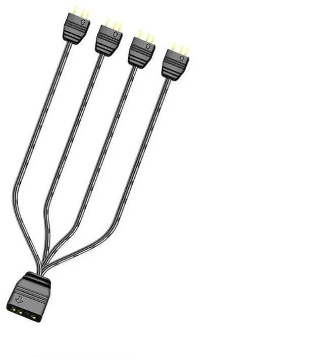 Main image of 5V 3Pin ARGB Controller Cable, AR-1 Mini RGB Hub Adapter, SATA Power to 3Pin Addressable RGB Control for PC Case Fan, LED Light Strip, Gaming Chassis Lighting