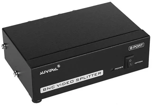 Alt view image 4 of 7 - 8-Port BNC Video Splitter, 1 In 8 Out 1080P Coaxial Distributor Amplifier, BNC CCTV Splitter Box for Security Camera Surveillance Monitoring System