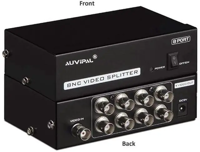 Alt view image 7 of 7 - 8-Port BNC Video Splitter, 1 In 8 Out 1080P Coaxial Distributor Amplifier, BNC CCTV Splitter Box for Security Camera Surveillance Monitoring System