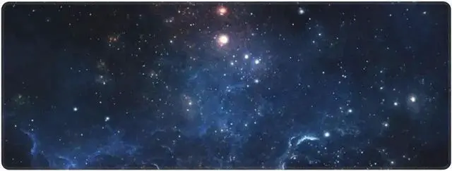 Alt view image 3 of 6 - XXL Space Galaxy Gaming Mouse Pad, 31.5 X 11.8 Inch Cool Extended Desk Mat, Non-Slip Large Keyboard Laptop Mouse Pad for Home Office Gaming