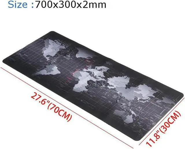 Alt view image 6 of 6 - 27.56 x 11.81 Inch World Map Extended Gaming Mouse Pad, Large Non-Slip Rubber Base Computer Desk Mat for Desktop Office Gaming