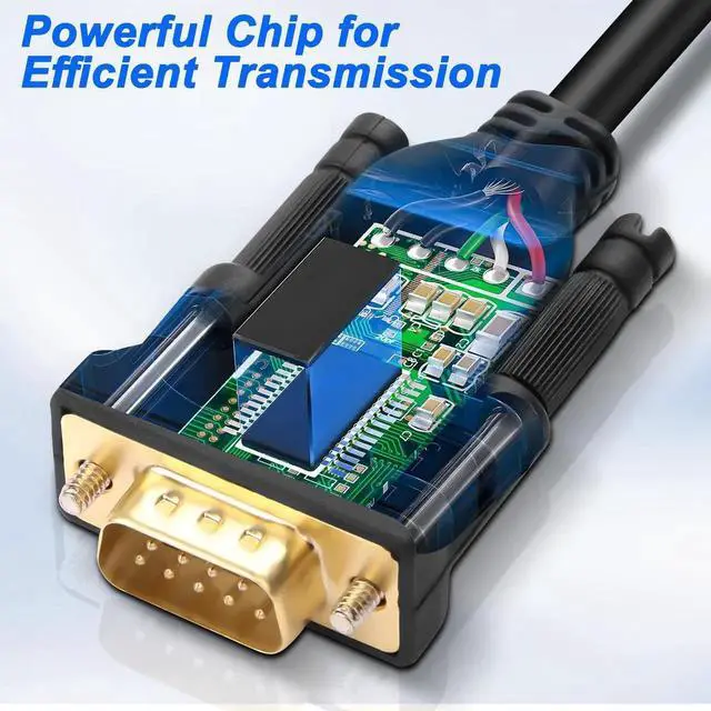 Alt view image 5 of 7 - USB Type C to RS232 DB9 Male to Male Serial Adapter Cable 1.5M/4.9FT, PL2303 Chipset with DB9 Female to Female Coupler, Compatible with Windows 11/10/8/8.1/7/XP/Vista & Mac OS