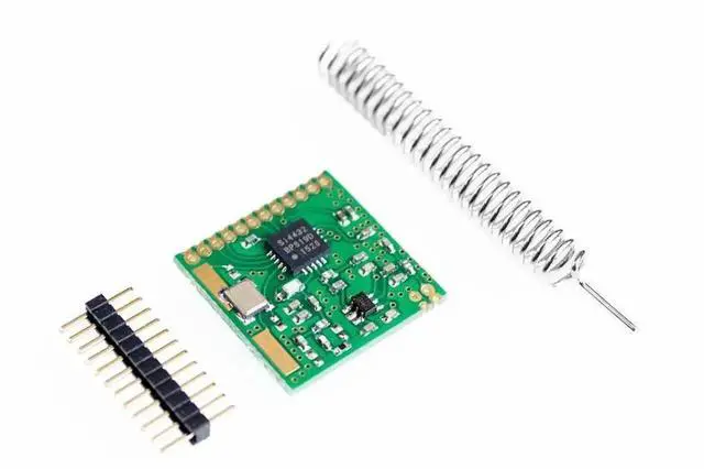 Main image of Mini SI4432 Wireless Transceiver Communication Module, 240MHz-930MHz Wide Frequency Range Wireless RF Module with Spring Antenna, 1000M Long Transmission Distance for Smart Control DIY Project