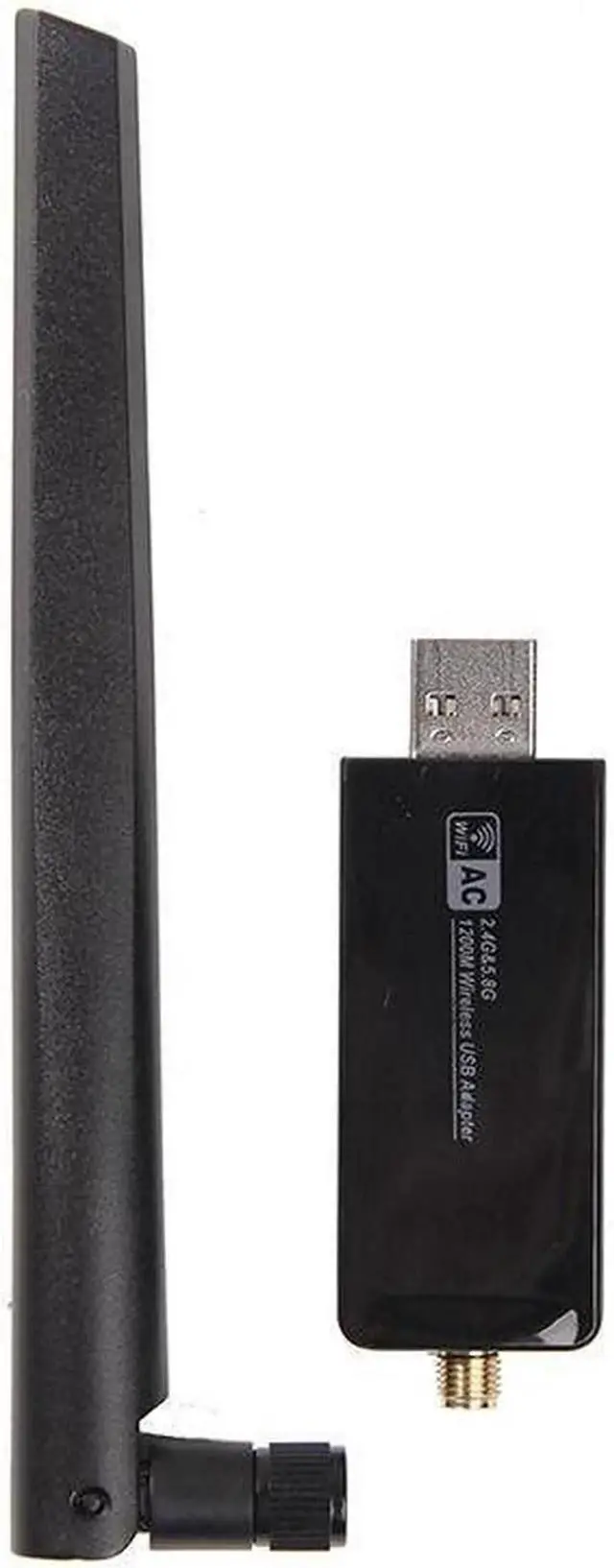 Alt view image 3 of 7 - RTL8812AU Chipset 1200Mbps Dual Band 2.4G/5GHz 802.11ac USB WiFi Adapter with High Gain Antenna