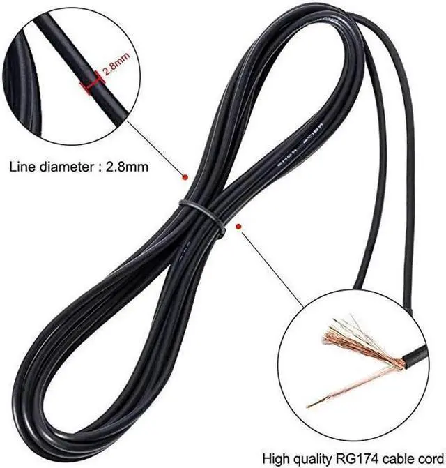 Alt view image 3 of 5 - 3M 10FT WiFi Antenna Extension Cable SMA Male to SMA Female Coaxial Connector for Router Network Card