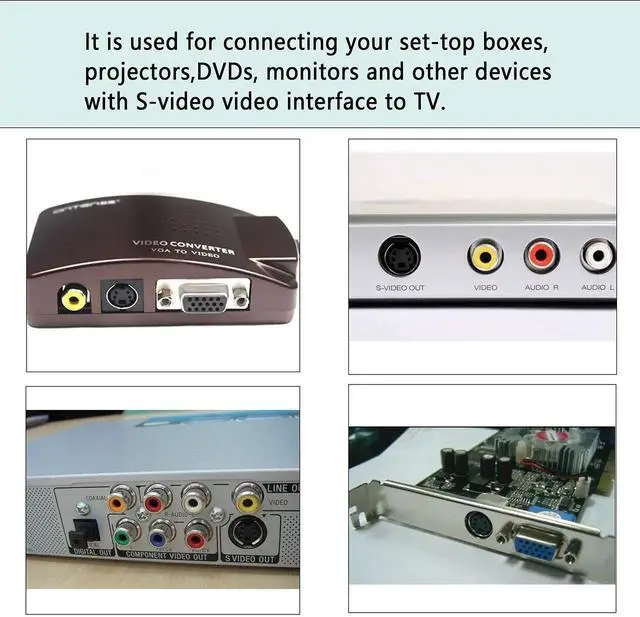 Alt view image 2 of 7 - 27cm 4 Pin S-Video to 3 RCA Female AV Adapter Cable, S-Video to RCA Video Audio Cord Compatible with TV PC Laptop Projector
