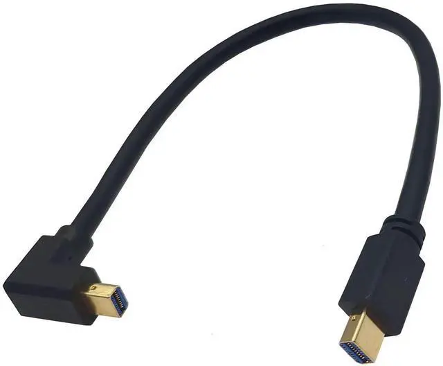 Alt view image 5 of 7 - 1FT 90 Degree Left Down Angle Mini DisplayPort Cable, 8K Mini DP 1.4 Male to Male Extension Cord, Left Angled Video Cable for Mini DP PC Laptop Monitor