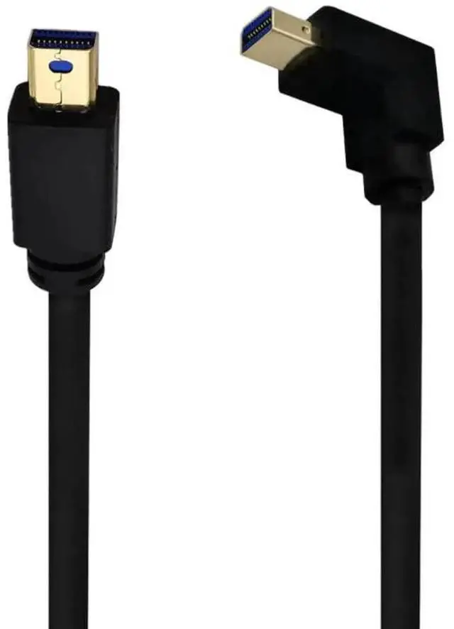 Alt view image 2 of 5 - 1FT 90 Degree Left Up Angle Mini DisplayPort Cable, 8K Mini DP 1.4 Male to Male Extension Cord, Left Up Angled Video Cable for Mini DP PC Laptop Monitor