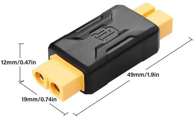 Alt view image 3 of 6 - 2 Pack XT60 Female to Female Connector Adapter, XT60 Wireless Coupler for RC FPV Drone Airplane Toy Car Lipo Battery Charger