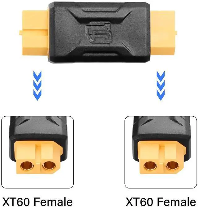 Alt view image 6 of 6 - 2 Pack XT60 Female to Female Connector Adapter, XT60 Wireless Coupler for RC FPV Drone Airplane Toy Car Lipo Battery Charger