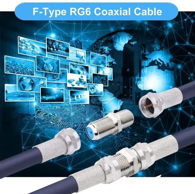 Alt view image 5 of 6 - 5 Pack F81 F-Type Coaxial Cable Connector, 3GHz RG6 Extension Adapter Silver for CATV Satellite Cable TV