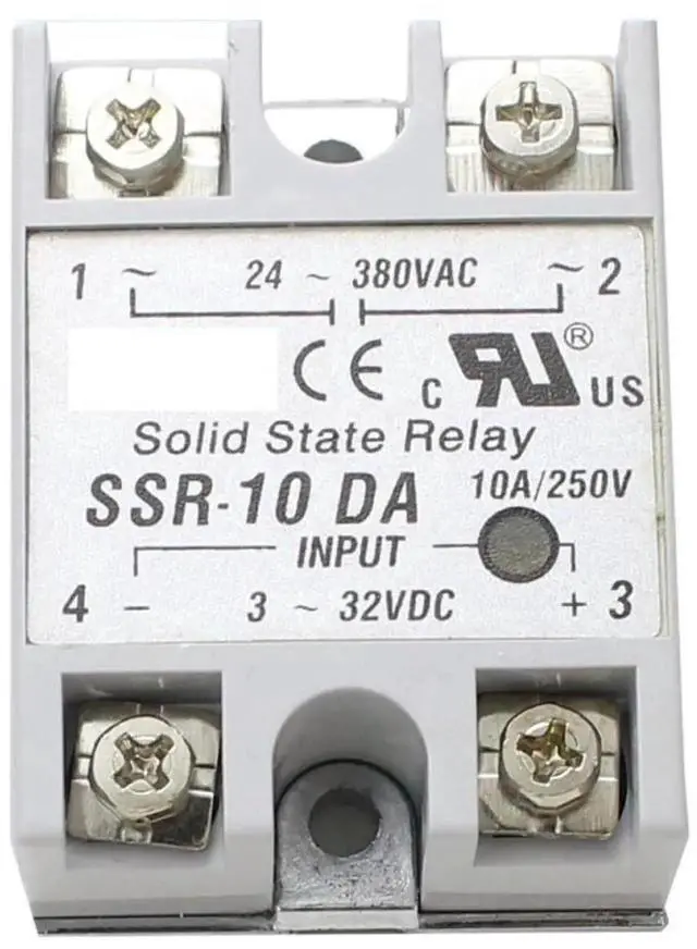 Main image of SSR-10DA 25DA 40DA 50DA 60DA 75DA 80DA 100DA Single Phase Solid State Relay, DC Control AC White Shell SSR Relay Without Plastic Cover
