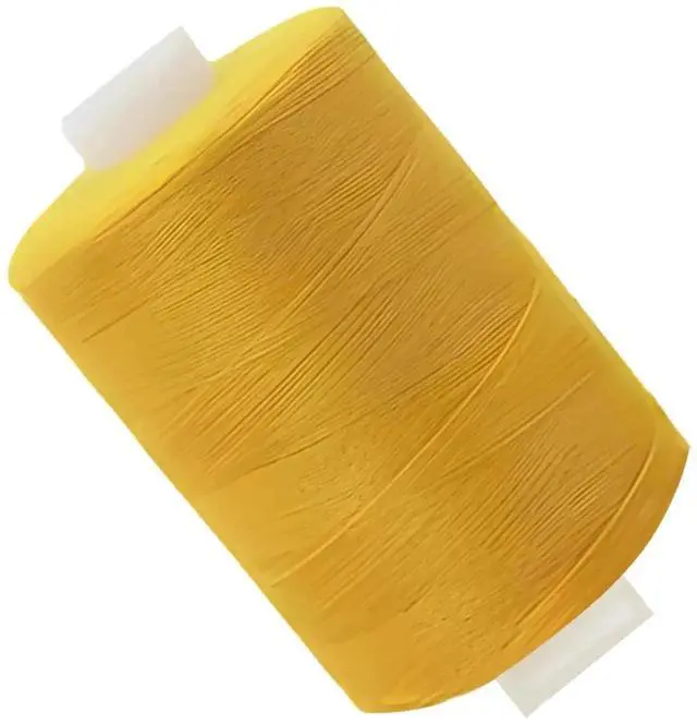 Main image of Yellow Polyester Sewing Thread 1000 Yard Size 402 All-Purpose Household Thread for Sewing Quilting Serging Craft Projects 2.2 x 1.4 in