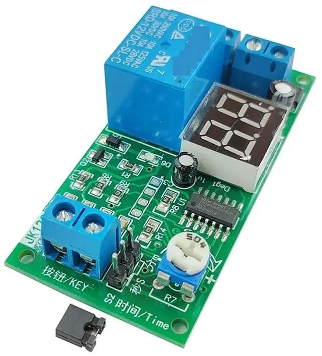 Main image of JK12C-ADR Digital Time Delay Relay Module DC 24V with LED Display 1-99S/Min Adjustable Trigger On Off Timer Control Switch