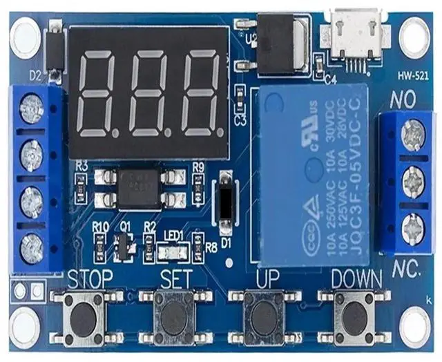 Main image of DC 6-30V LED Display Cycle Delay Timer Relay Switch 5V Adjustable Automation On Off Time Control Module
