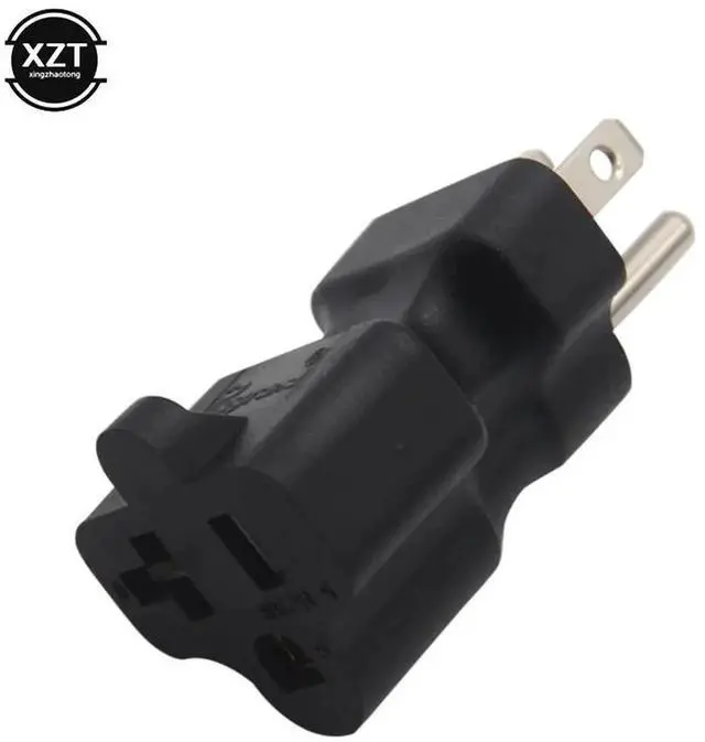 Alt view image 2 of 6 - 5-15P Male to 5-20R T-Blade AC Power Adapter Plug 15A Household Plug to 20A Outlet Converter