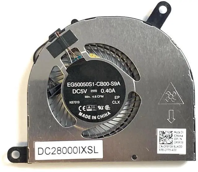 Main image of Integrated Graphics U Version CPU Cooling Fan 5V 4PIN EG50050S1-CB00-S9A 0P5F39 Replacement for Dell Latitude 5480 5490 5491 5495 Series