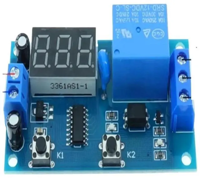 Main image of DC12V Digital Display Delay Relay Control Module, Infinite Cycle Countdown Timer Switch