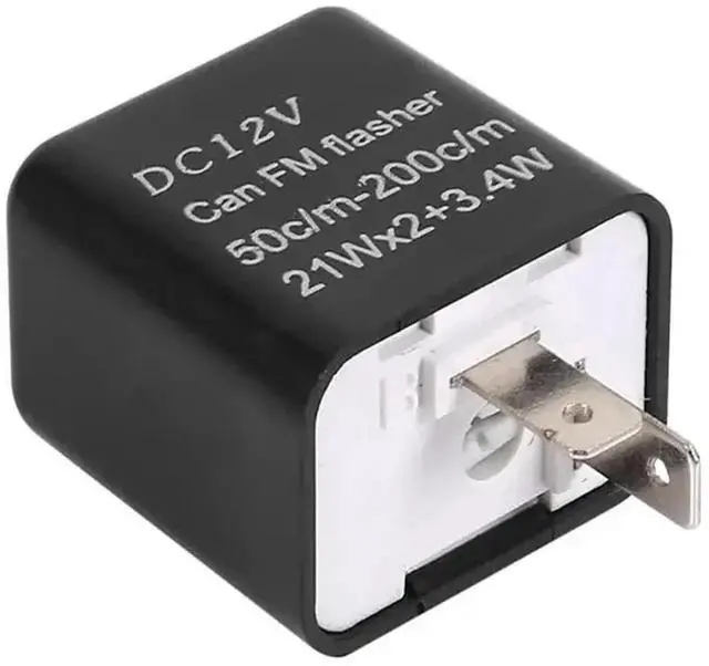 Main image of 12V Adjustable Frequency LED Flasher Relay Black, Turn Signal Blinker Indicator Relay