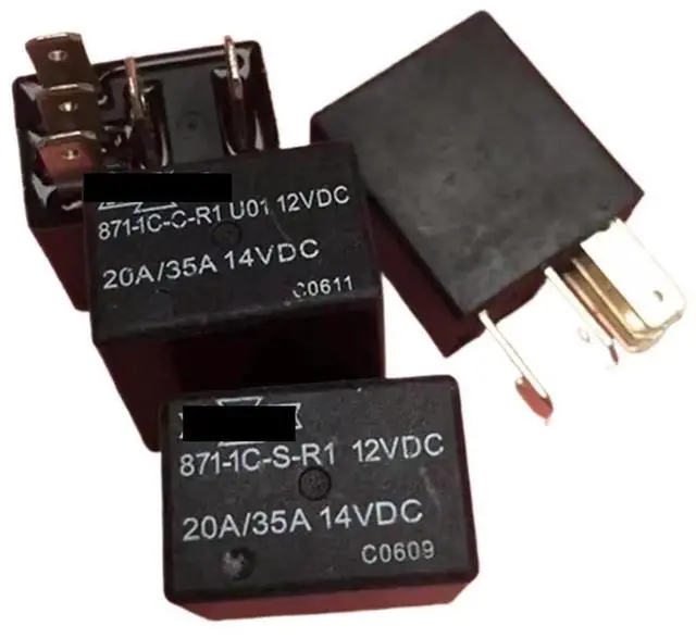 Main image of Song Chuan 871-1C-S-R1-12VDC Relay, 12V DC Coil SPDT 35A/20A DIP5 Automotive Relay with Built-in Resistor