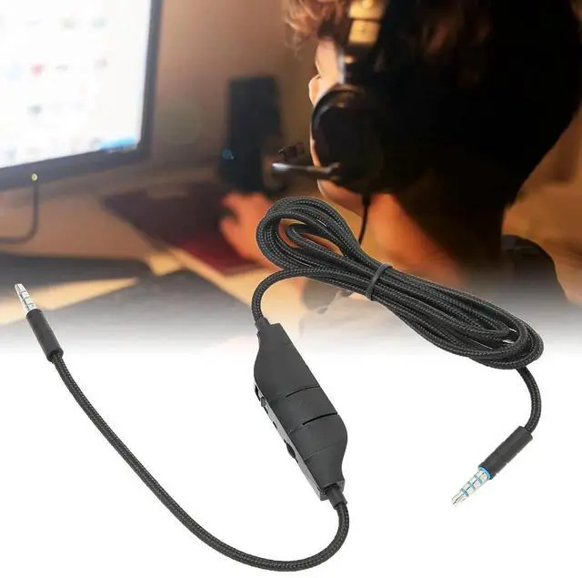 Main image of Replacement Gaming Headset Cable with Volume & Mic Control, Compatible with Logitech G633 G635 G933 G935