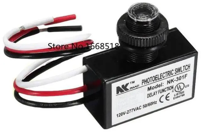Main image of NK-301F Outdoor Photoelectric Light Sensor Switch, Automatic Dusk to Dawn Photocell Control Switch