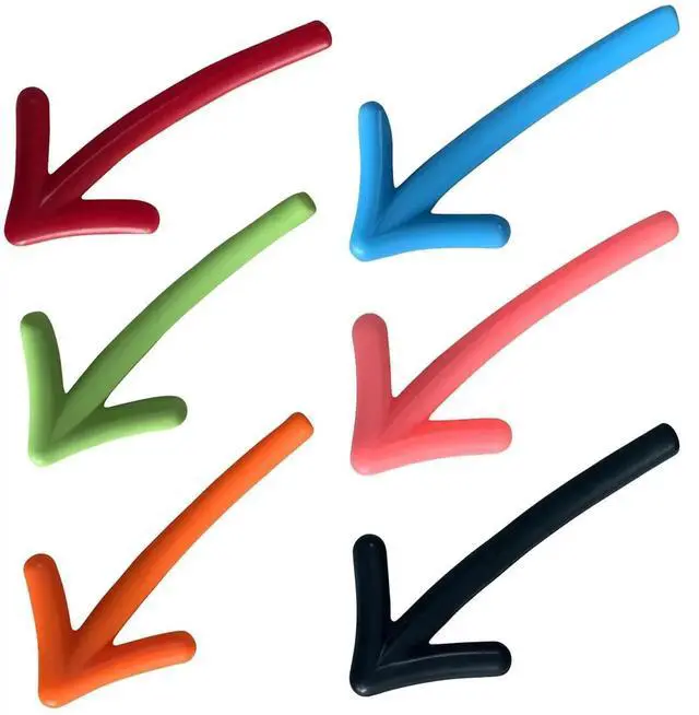 Main image of 6 Pcs Arrow Refrigerator Magnets, Plastic Arrow Locker Magnets for Note Message Decoration