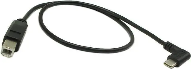 Alt view image 4 of 6 - 18Inch 90 Degree Right Angle USB 2.0 Type C to USB B Printer Cable, USB-C to USB-B High Speed Data Sync Cord for Printer, Scanner