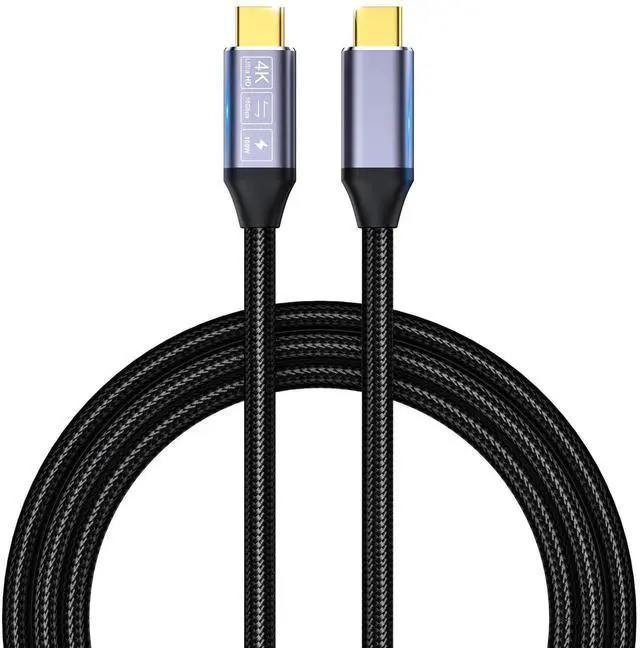 Main image of 6.6FT USB C to USB C Cable, USB 3.1 Gen 2 10Gbps High Speed Monitor Cable, 4K Video Output & 100W PD Fast Charging Type C Cord Compatible with Laptop, Tablet, External SSD