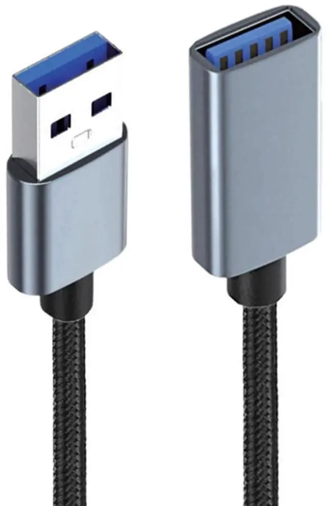 Alt view image 6 of 7 - 0.98FT USB 3.0 Extension Cable, Silver Type-A Male to Type-A Female 5Gbps High Speed Data Transfer Cord Compatible with Flash Drive, SSD, Camera