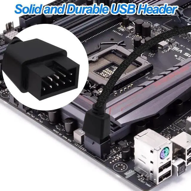 Alt view image 2 of 7 - 2PCS 20cm USB 2.0 Type A Male to 9 Pin Male Motherboard Header Adapter Cable, USB Internal Extension Data Converter Cord