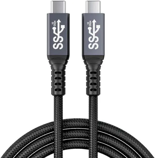 Main image of 6.6FT 2M USB C 3.1 Gen 2 Cable, 10Gbps Type C Data Transfer Cable, 4K Video Output 100W PD Charging Cord Compatible with Thunderbolt 3, Matebook, Chromebook, Type-C Laptops & Hubs