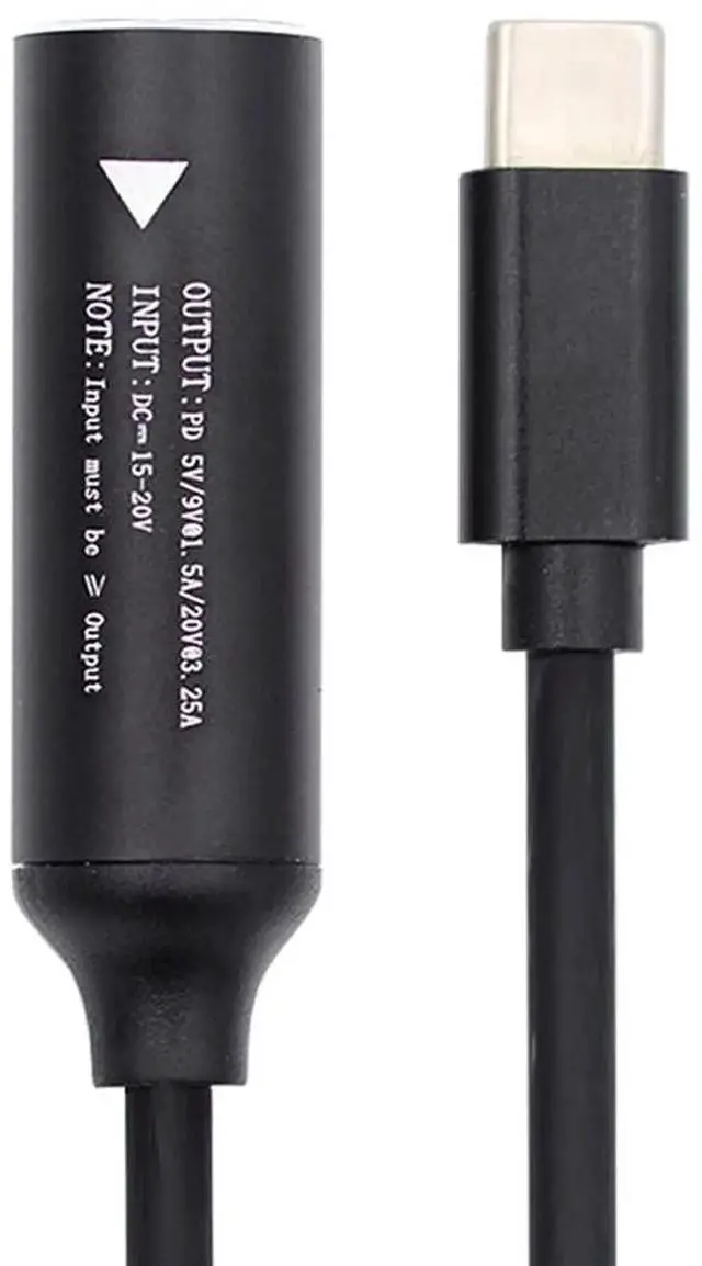 Main image of USB-C to DC Jack 2.5x0.7mm PD Charging Cable Support 9V 15V 20V Fast Power Cord for Laptop Phone