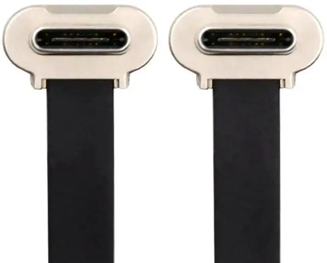 Alt view image 7 of 7 - Angled Short USB-C Male to Male Fast Charging Cable, Ultra Slim Flat USB 2.0 Data Cord 65W Power for Laptop Tablet Phone, 7.5cm / 2.95 Inch Black