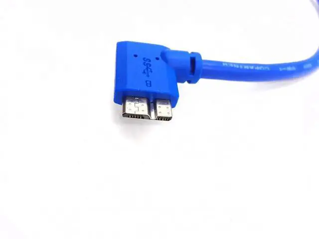 Alt view image 3 of 6 - 30cm 90 Degree Right Angle USB 3.0 A Male to Micro B 10Pin Male Short Cable High Speed Data Sync Charging Cord