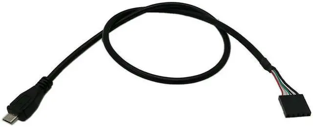 Main image of 50CM Micro USB 5Pin Male to 1x 5Pin Female 0.1" USB Header PCB Motherboard Extension Cable