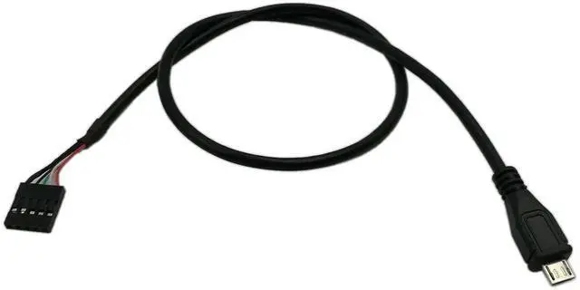 Alt view image 4 of 6 - 50CM Micro USB 5Pin Male to 1x 5Pin Female 0.1" USB Header PCB Motherboard Extension Cable