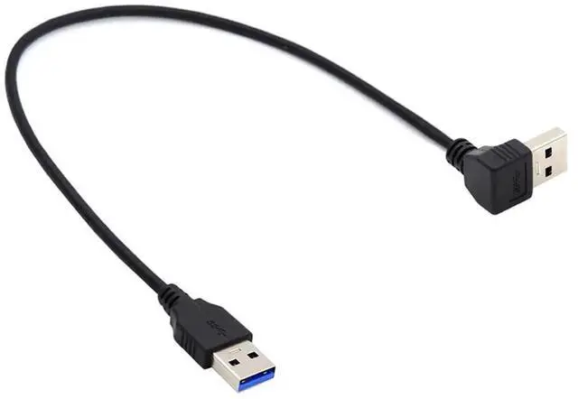 Alt view image 7 of 7 - 40cm 90 Degree Down Angled USB 3.0 Type-A Male to Straight Type-A Male Cable, 5Gbps High Speed Data Sync Transfer Cord