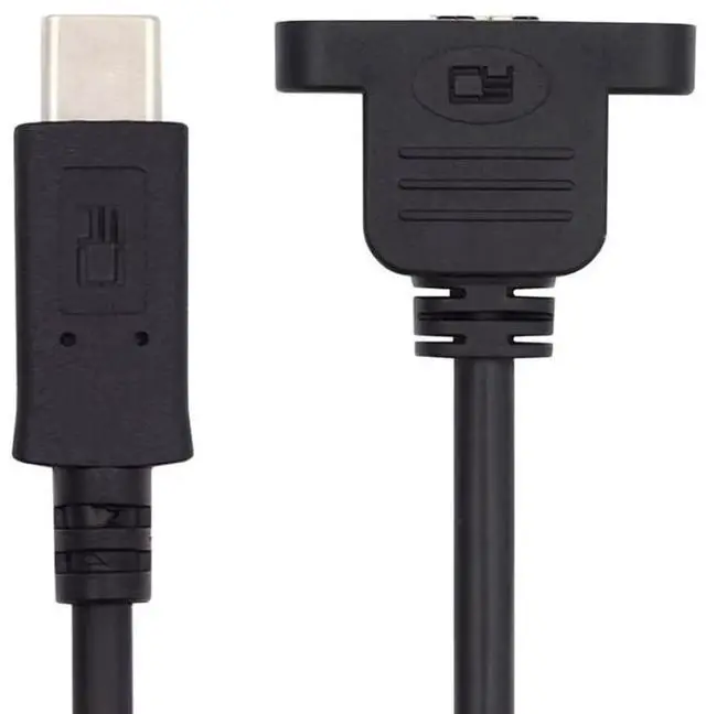 Main image of 50cm Screw Mount USB 3.0 Type-C Male to Micro 3.0 Type-B Female Extension Cable, 5Gbps High Speed Data Sync Cord with Fixed Bracket Design