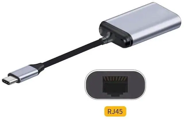 Alt view image 5 of 7 - USB3.1 Type-C to Gigabit Ethernet Adapter, 1000Mbps USB-C LAN Network Cable Converter for Laptop