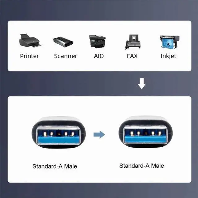 Alt view image 4 of 7 - 40cm Left Angled 90 Degree USB 3.0 Type-A Male to Straight Type-A Male Cable, 5Gbps High Speed Data Transfer Cord for SSD External Disk Camera