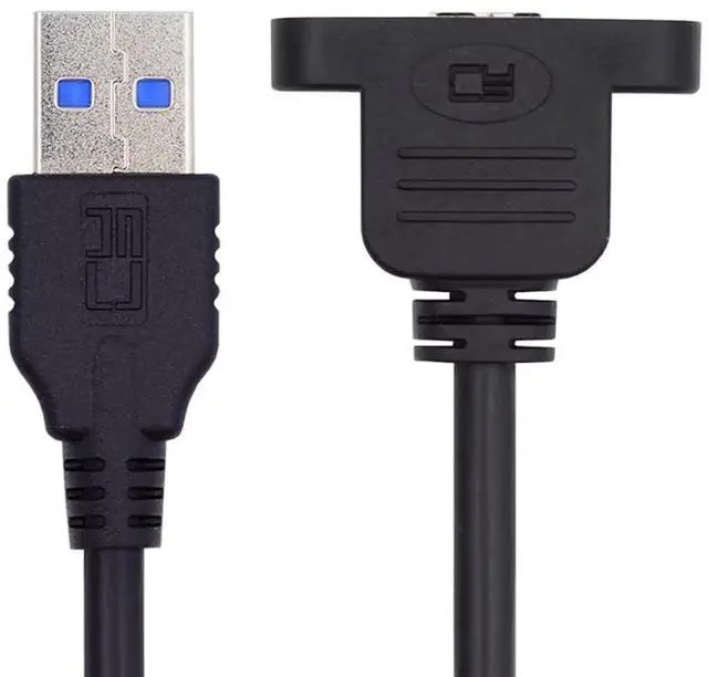 Main image of 50cm USB 3.0 Type-A Male to Micro 3.0 Type-B Female Screw Mount Extension Cable, 5Gbps High Speed Data Sync Cord